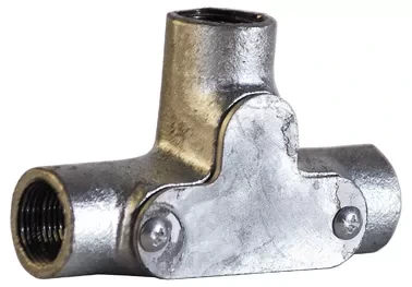 Malleable BS4568 Conduit And Fittings Three Way Channel Inspection Tee Junction Box 1