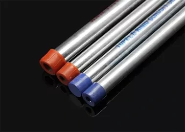 BS 4568 / BS 31 Hot Dip Galvanized Metal Conduit Pipe With Screwed Ends And Caps 1