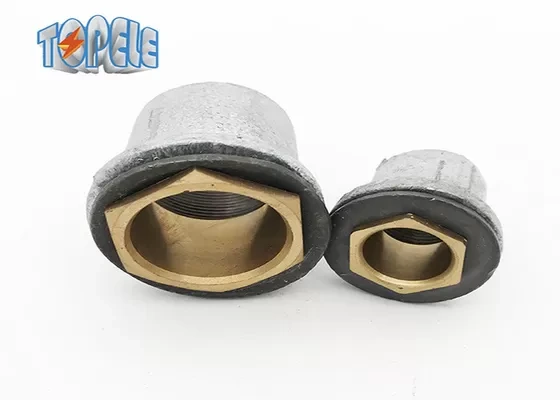 BS Electrical Conduit Malleable Iron Flanged Coupling With Washer And Brass Bush 1