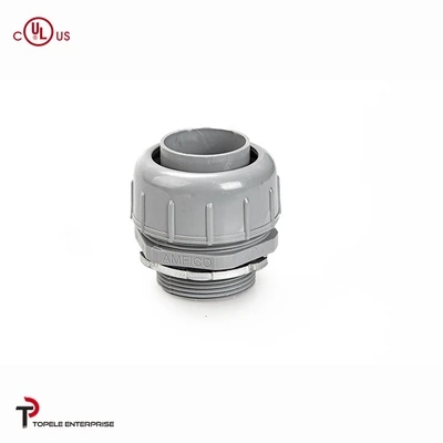 1/2 3/4 1 Liquid Tight Flexible Conduit Straight Connector With PVC 1