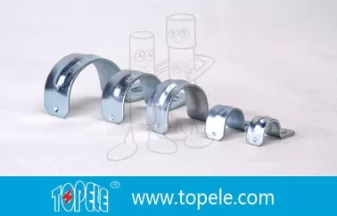 Galvanized 1 Inch EMT Conduit Fittings , One Hole EMT Conduit Strap 1