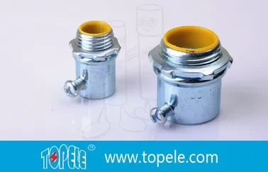 Steel Die Cast Zinc Plated EMT Conduit And Fittings / Insulated Connector 1