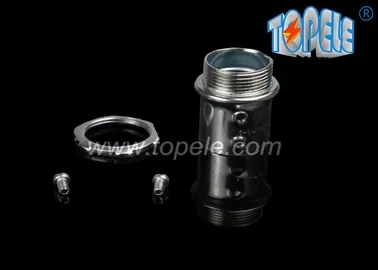 Galvanized Steel Die Cast Zinc Plated Set Screw EMT Pipe connector / Electrical Metallic Connector 1