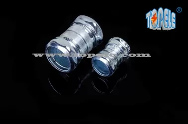 Electrical Metallic Tubing Connector / Made Of 514B Zinc Plated Steel Compression Coupling / 1/2 In To 4 In 1