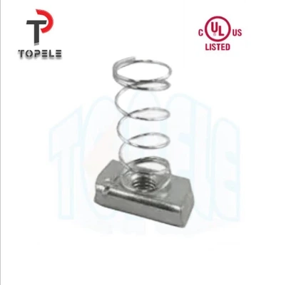 Hot DIP Galvanized Electroplate Stainless Steel Long Spring Nut M6 M8 1