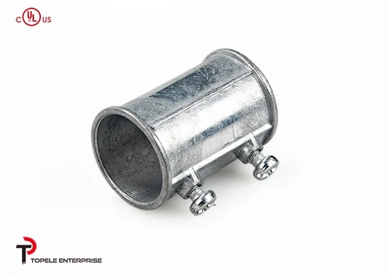 1/2 Electrical Pipe Fittings Galvanized Steel EMT Set Screw Coupling For Conduit 1