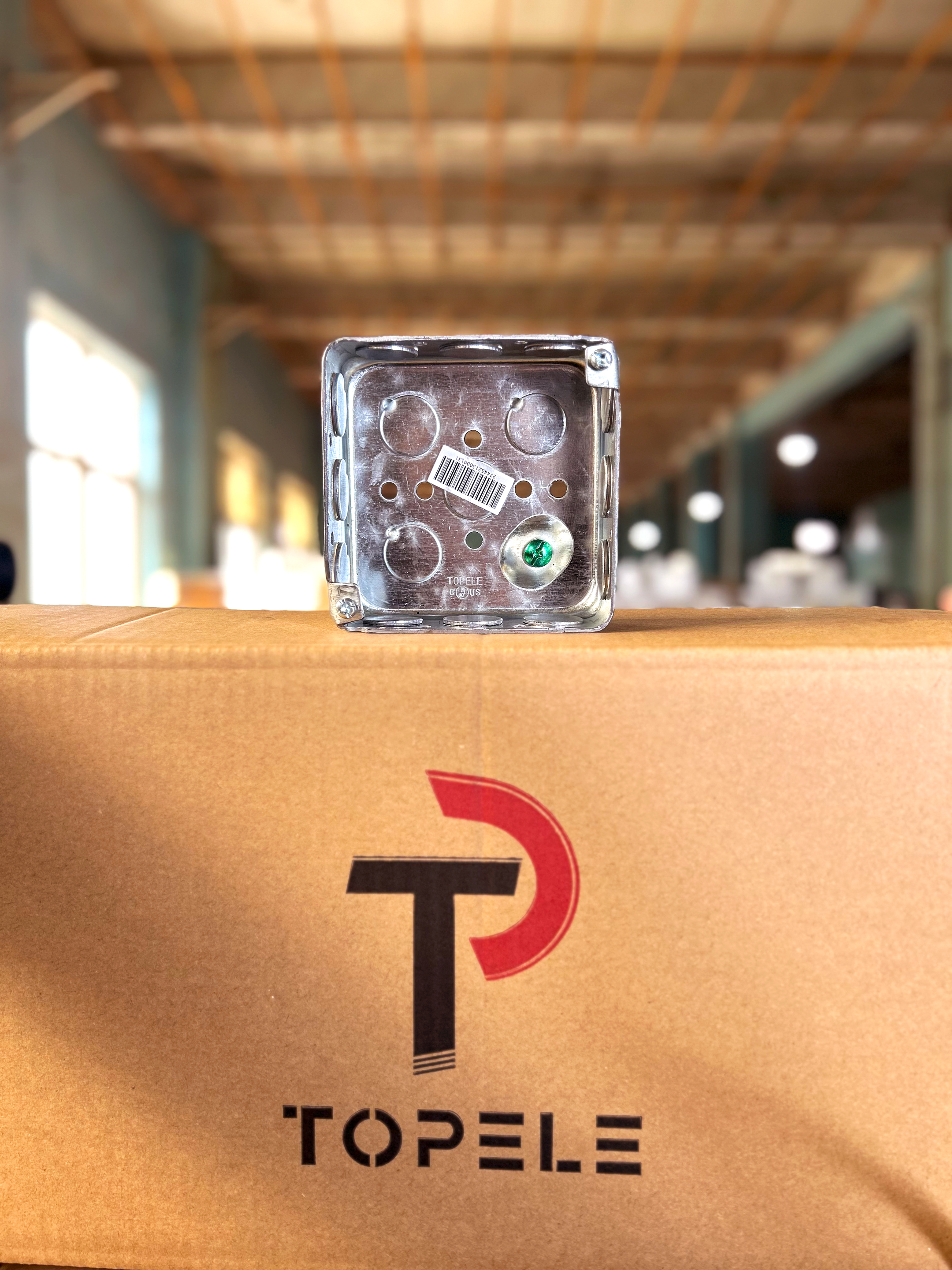 Topele Led Square Box with Raised Earth Grounding | Topele