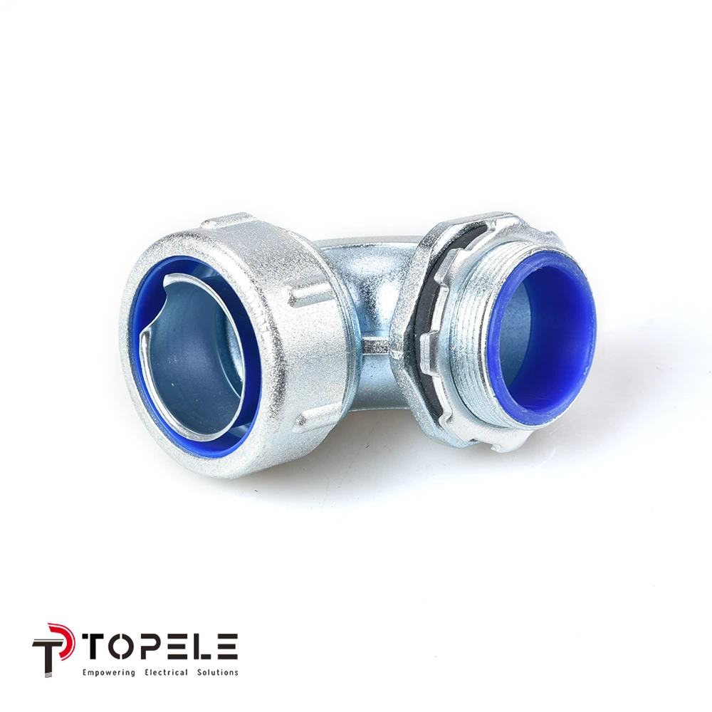 90 degree Flexible Conduit Connector Plum Type-Zinc 1