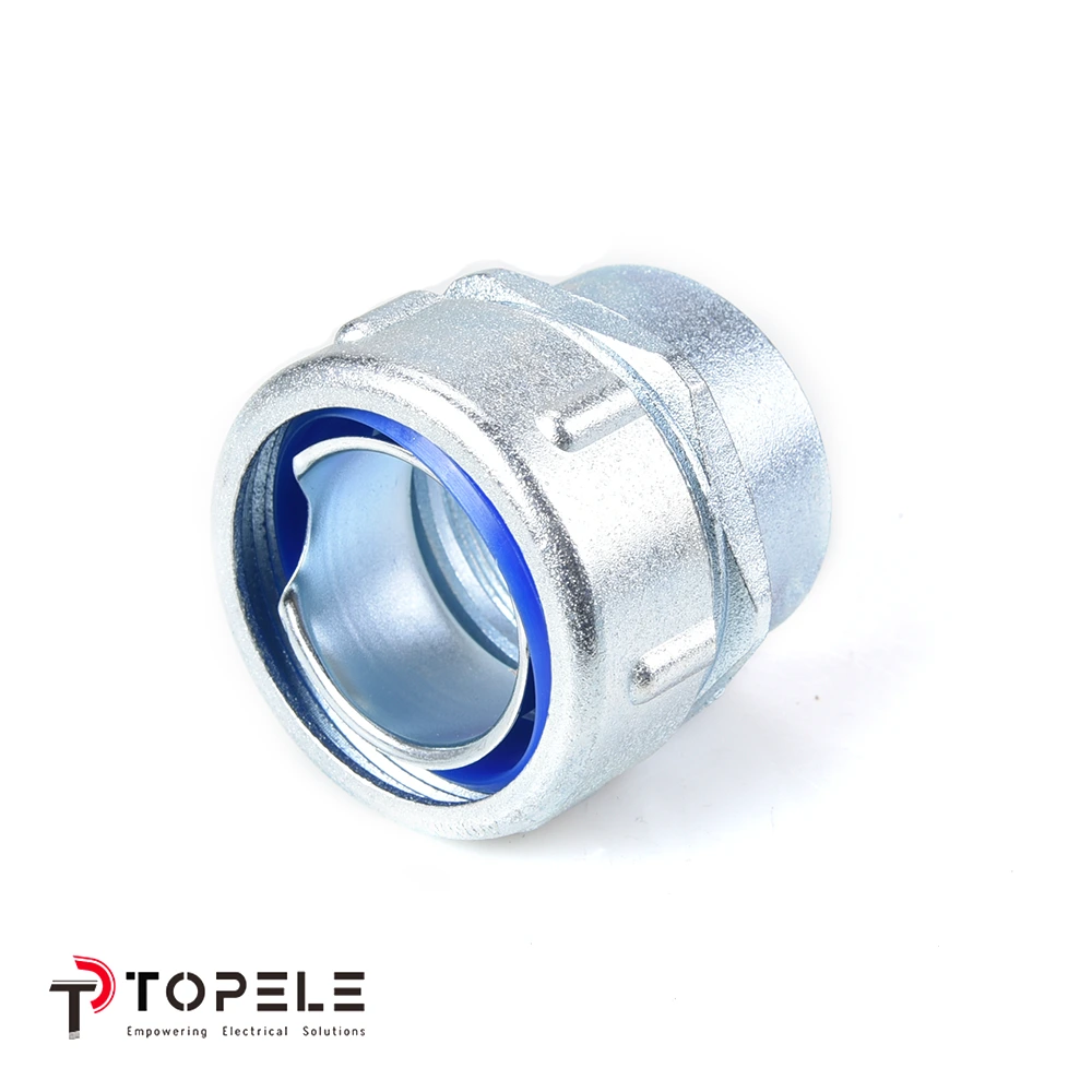 Connecteur de conduit flexible femelle type prune - Zinc 1
