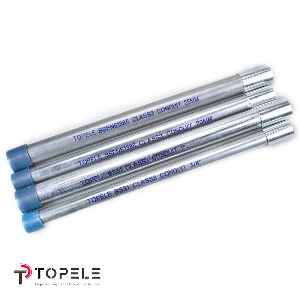 Q195 GI BS4568 Conduit Class 3 BS31 Pre Galvanized For Lighting Circuits 1