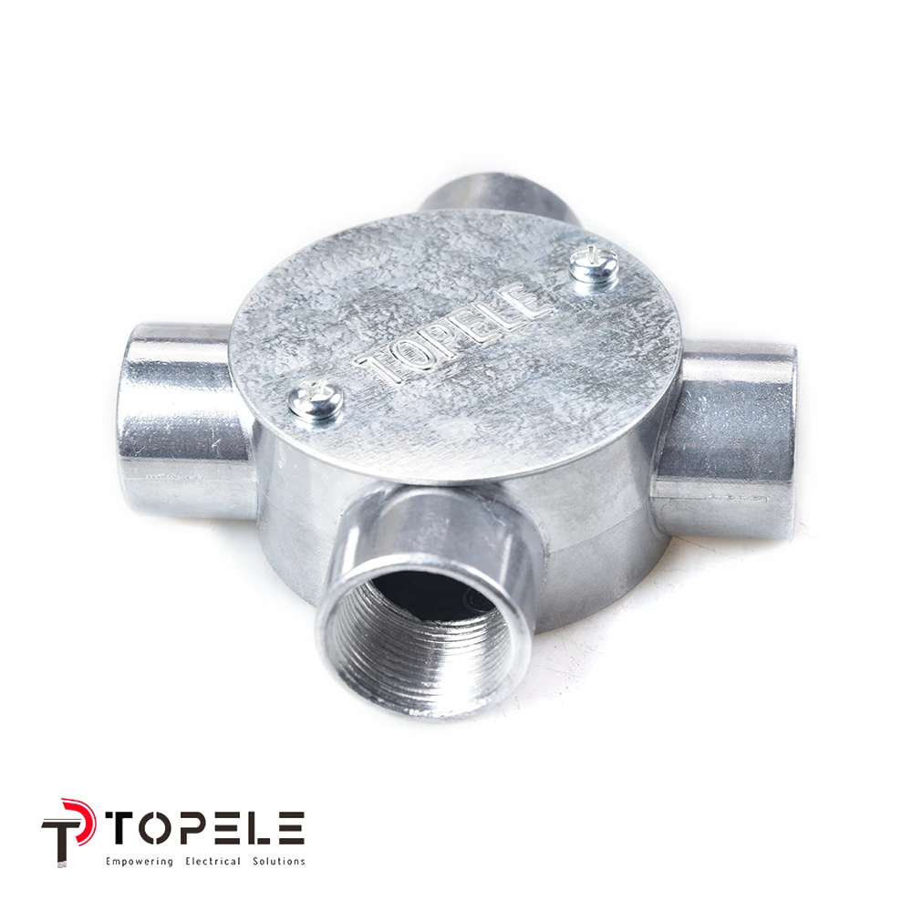 Boîte circulaire d'intersection en aluminium (4 voies) 1