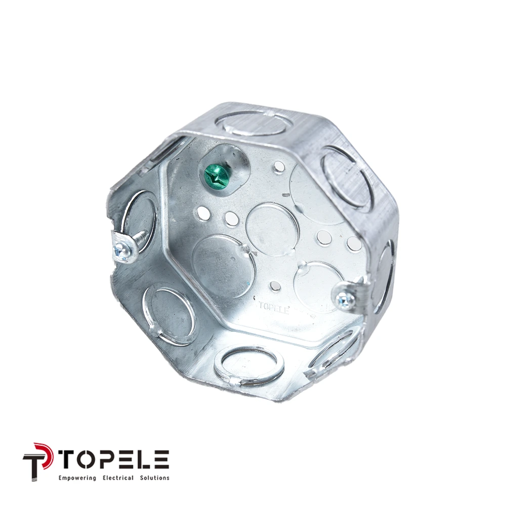 4'' Octagonal Box with raised earth grounding 1