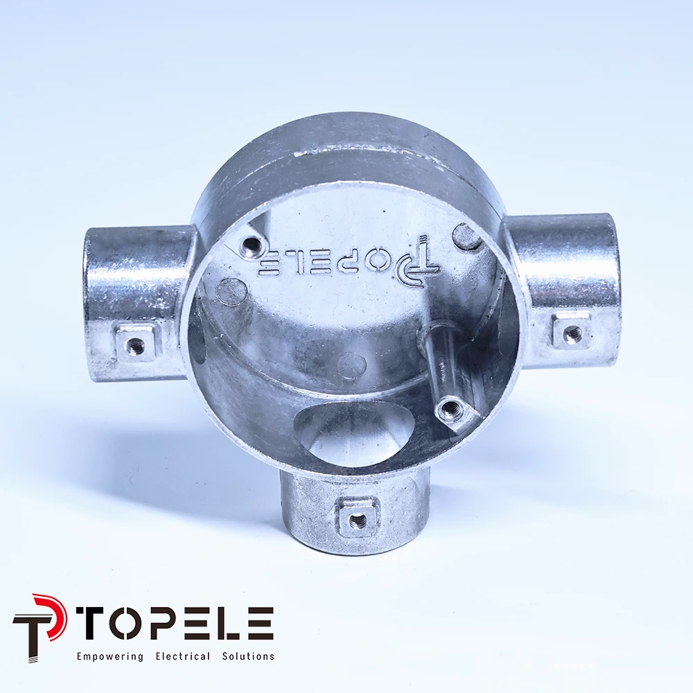 Aluminum Tee(3 Way) Circular Box Set Screw 1