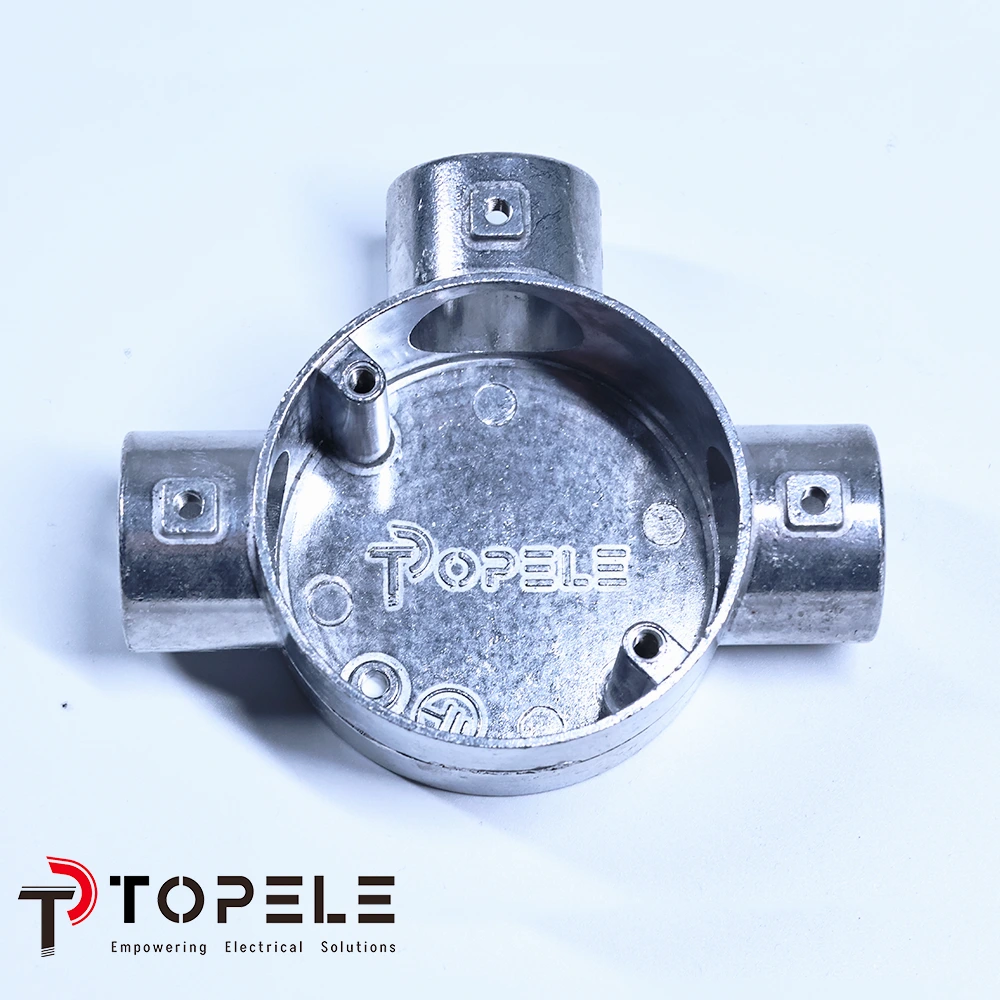 Aluminum Tee(3 Way) Circular Box Set Screw 1