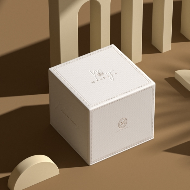White light luxury minimalist design jewelry packaging box 1