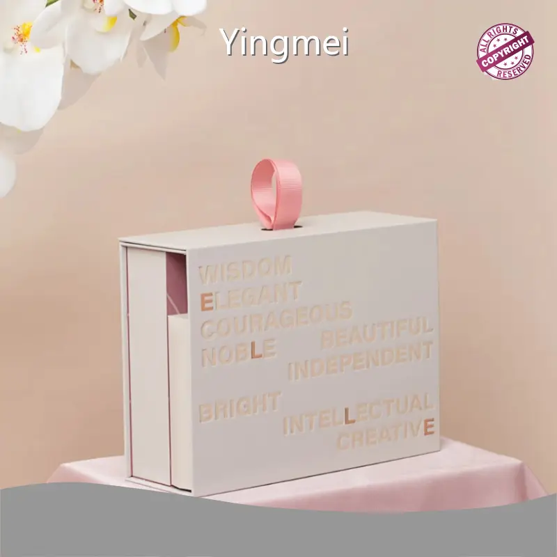 ギフト ボックス工場 Yingmei ブランド エンボス加工グレー ボード包装箱 1