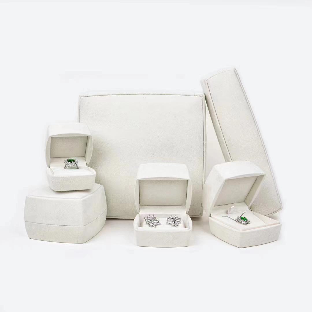 Exquisite Simple white Tone Jewelry packaging Box Series 1