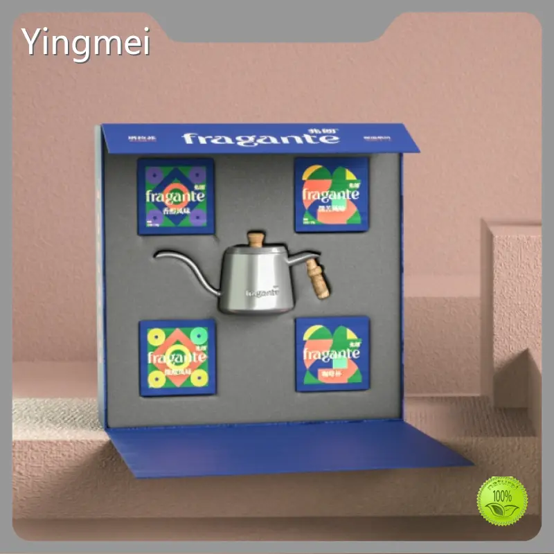 Scatola da imballaggio in cartone con coperchio oscillante per scatola da caffè Yingmei Company 1