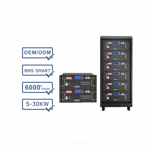 सौर प्रणाली के लिए स्मार्ट BMS LiFePO4 5kwh 10kwh 20kwh 24V 48V 100Ah 200Ah 300Ah लिथियम आयन सर्वर रैक माउंटेड बैटरी पैक 1