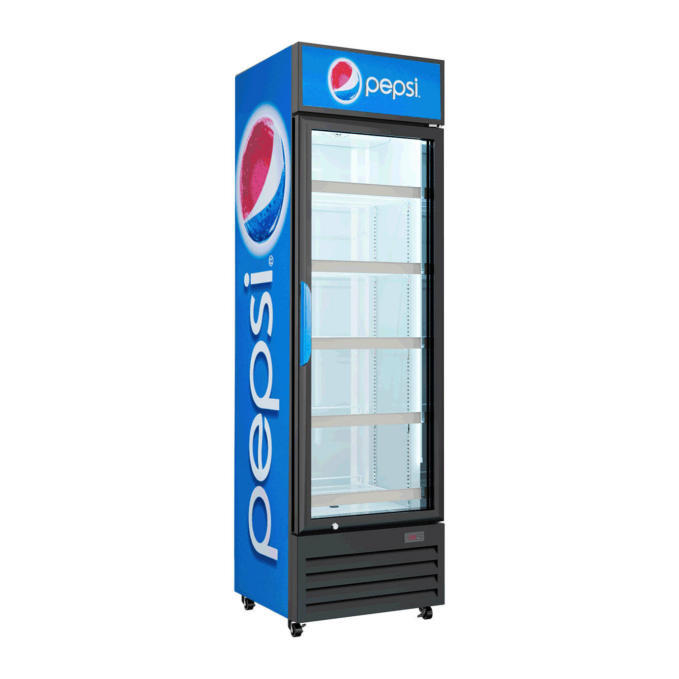 Display Upright Fridge With Dynamic Cooling System For Supermarket