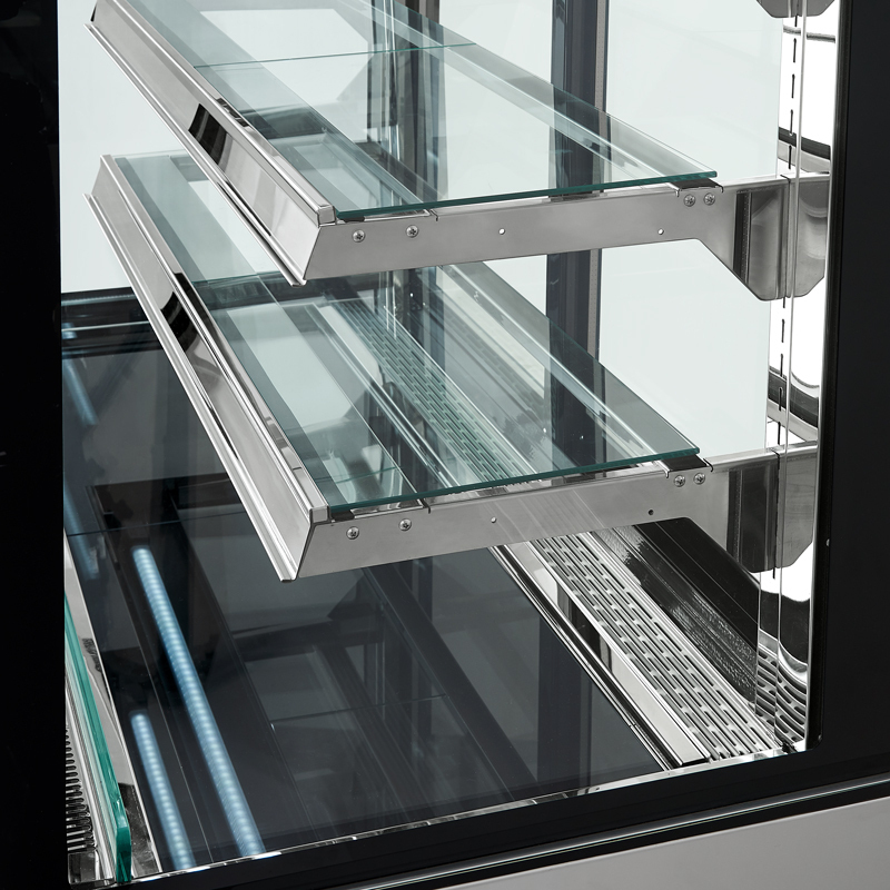 Vitrine curva de piso para padaria (3SHELF CURVE) 3
