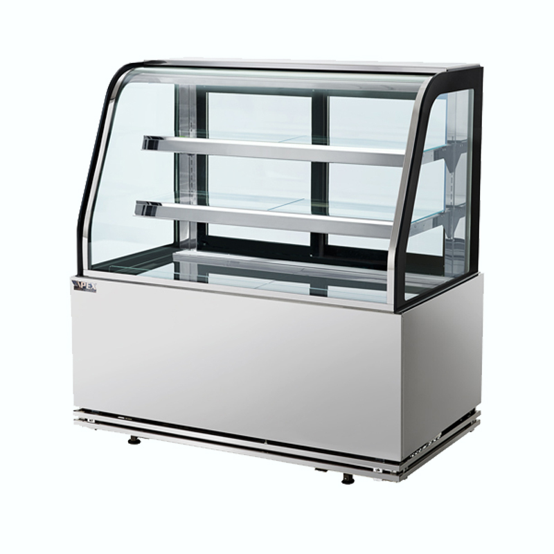 Vitrine curva de piso para padaria (3SHELF CURVE) 1