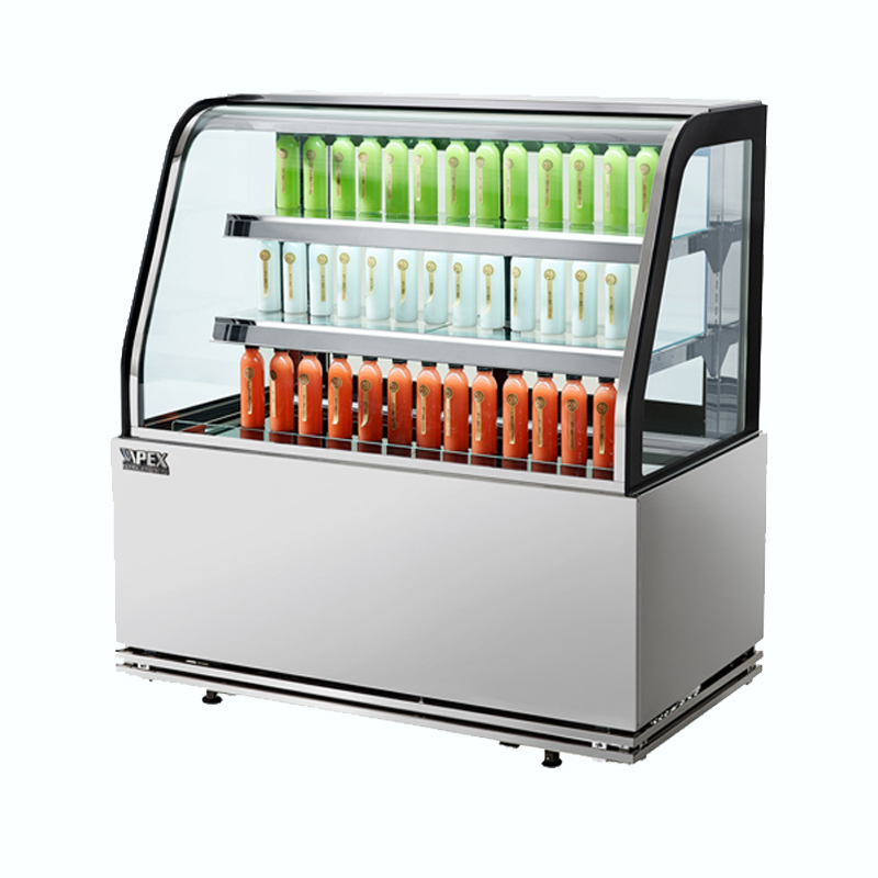 Vitrine curva de piso para padaria (3SHELF CURVE) 2