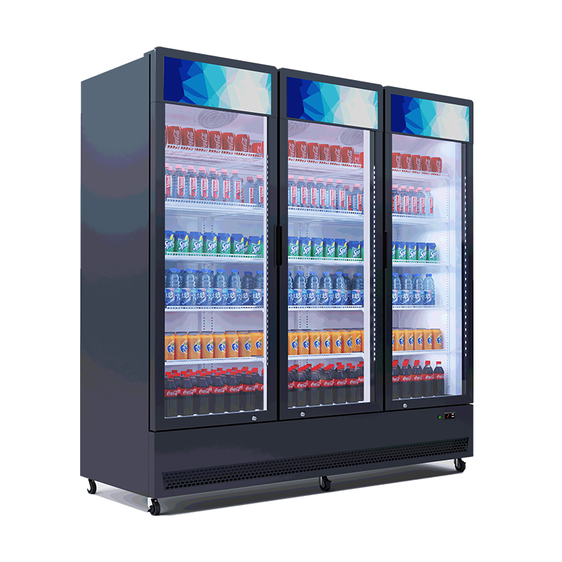 ثلاجة عرض باب زجاجي ثلاثية APEX UT-1850 - 64.3 قدم مكعب. قدم 2