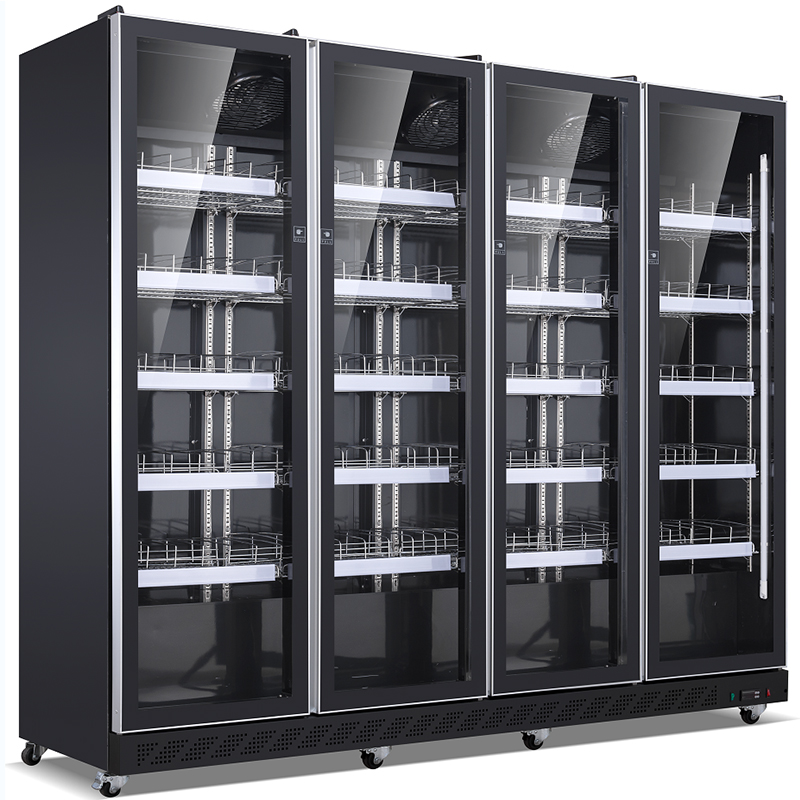Four Doors Display Cooler Fridge with Full Glass Door for Beverage Wine 1