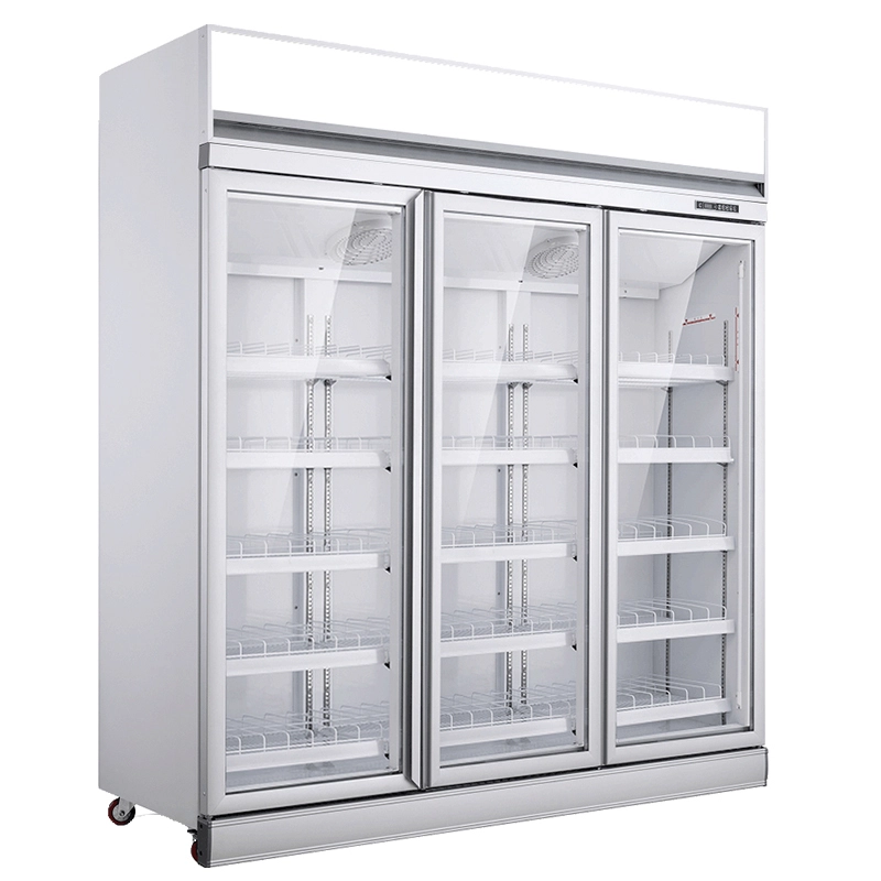 Refrigerador montado superior do refrigerador comercial da exposição da porta tripla 1