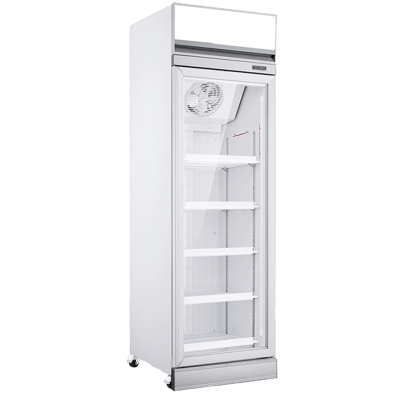 Refrigerador vertical montado superior do alimento congelado do gelado da exposição do congelador com Lightbox 1
