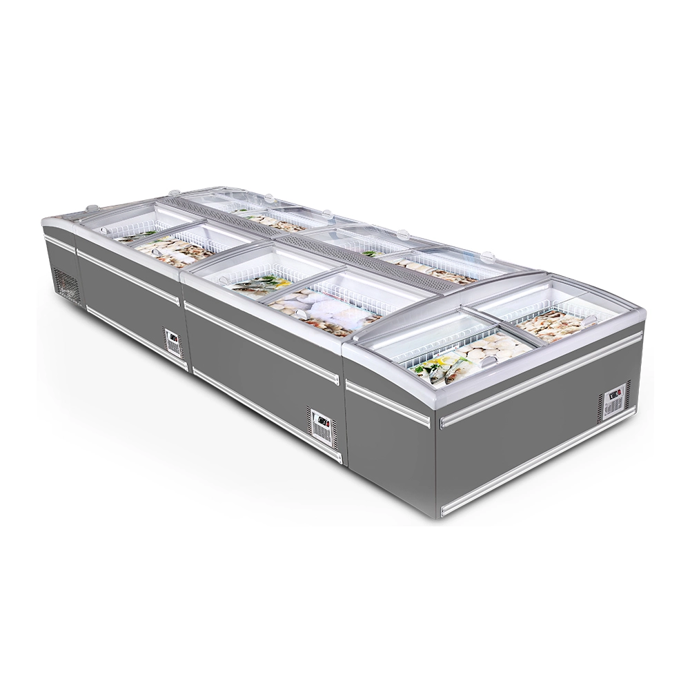 Supermercado Combine-Island Deep Freezer Congelador Médio para Alimentos Congelados 1