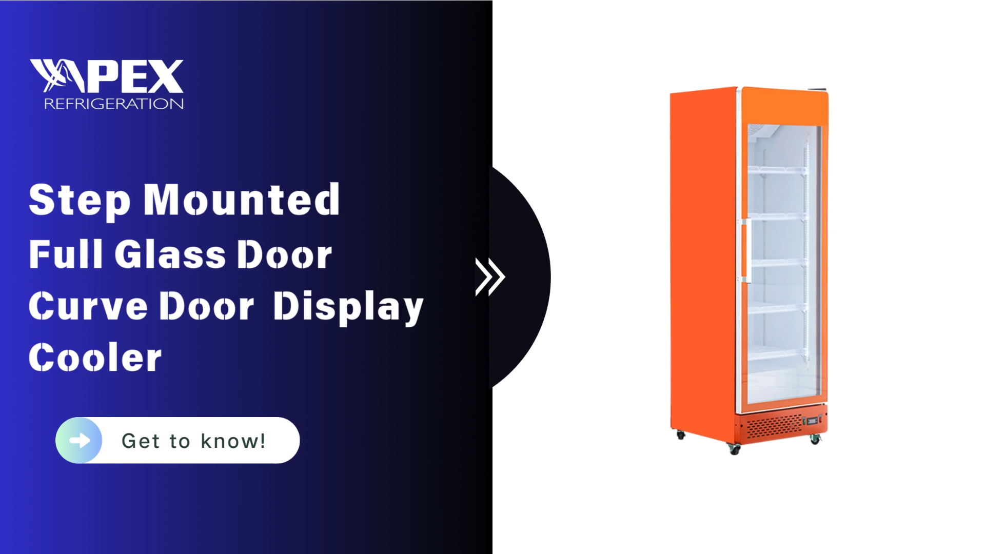 Enfriador vertical de una sola puerta con puerta de vidrio completa para bebidas | V1U635 Ápice 1