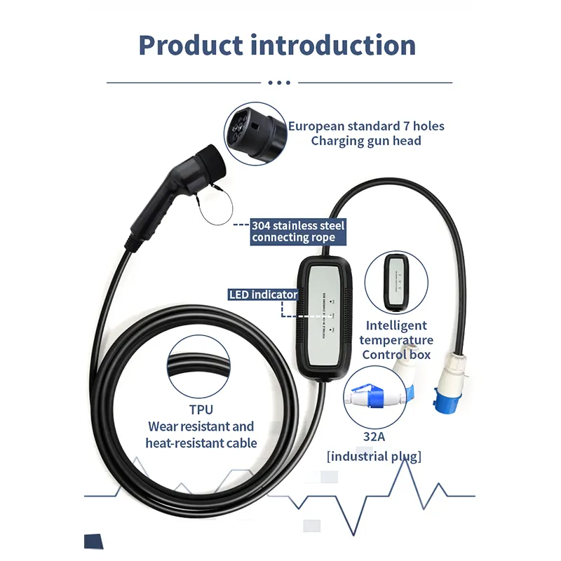 Cargador portátil de CA para vehículos eléctricos - - Champion 2