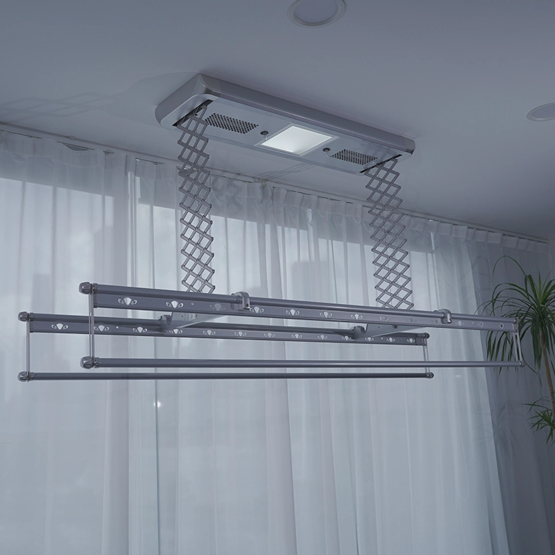 Electric Ceiling Mounted Clothing Rack With Air Drying Led Light S600-1221b Elite Model - ABTUHOME 1