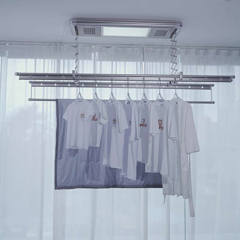 Electric Clothes Dryer Hanger with Air Drying LED light S600-1221B - ABTUHOME 1