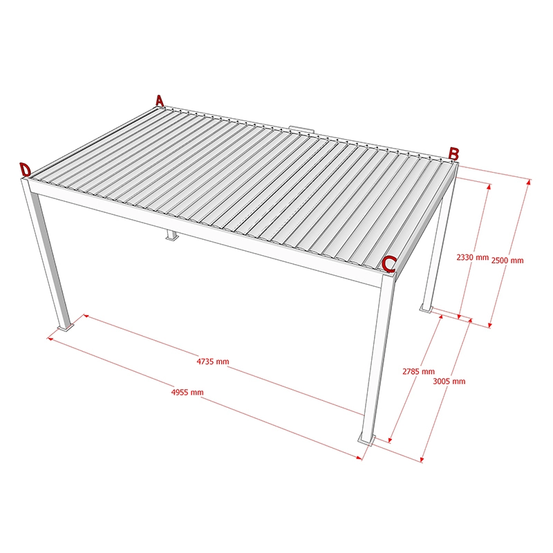 Adjustable Louvered Pergola Kit LIHUE Brand 3