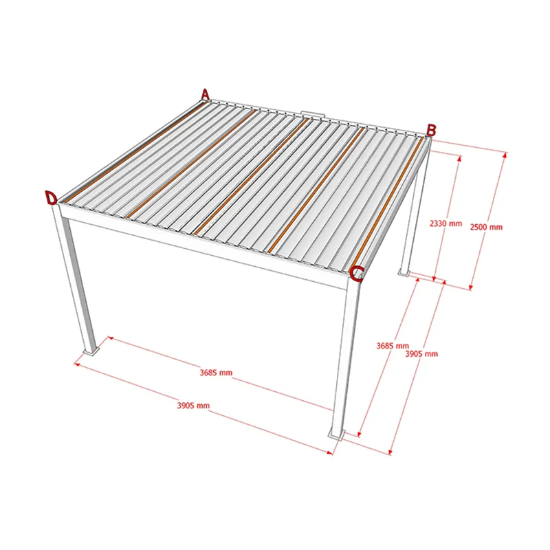 Powder Coated Aluminum Pergola Bulk Buy LIHUE 4