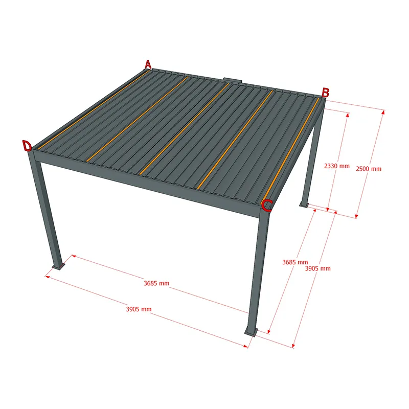 Powder Coated Aluminum Pergola Bulk Buy LIHUE 2