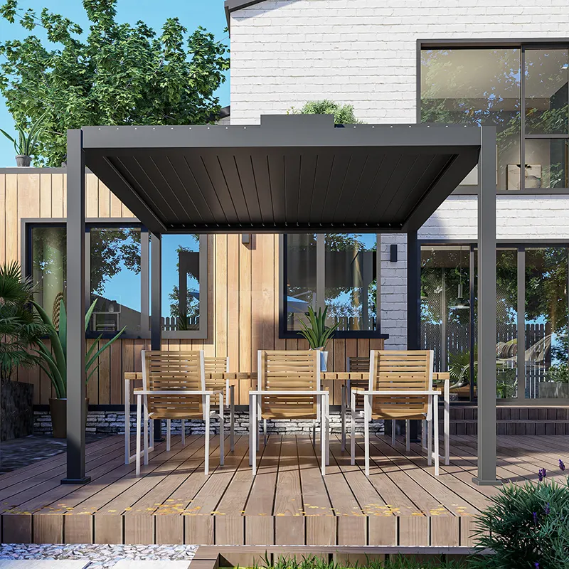 Aluminum Pergola Kits with Adjustable Louvers by LIHUE 2