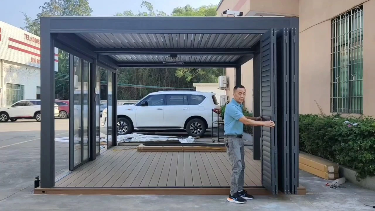 Aluminium-Außenfensterladen für Terrassenpergola – LIHUE 1