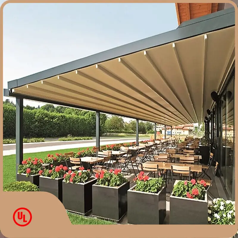 LIHUE Aluminium Gazebo with Retractable Roof 1