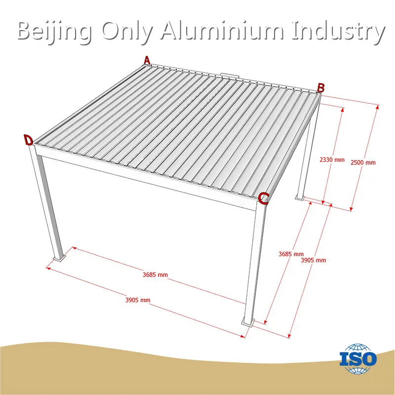 Powder Coated Aluminum Pergola Bulk Buy LIHUE 1