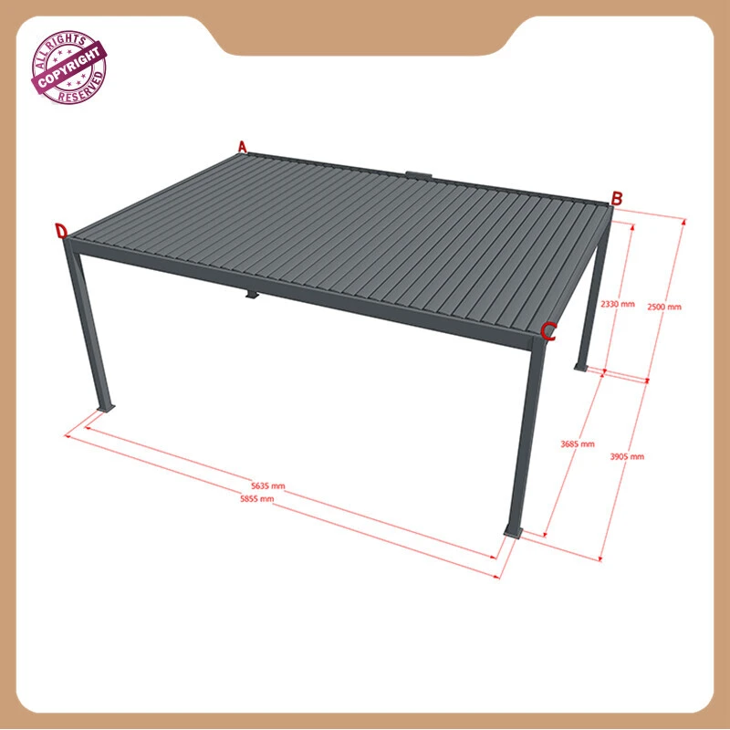 Purple Leaf Aluminum Pergola by LIHUE 1
