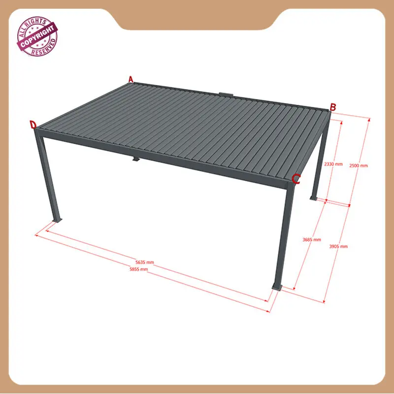 Purple Leaf Aluminum Pergola by LIHUE 1