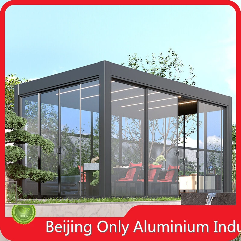 Purple Leaf Aluminum Pergola Factory Direct Supply for Building 1