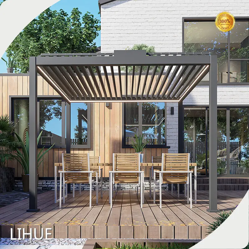 Black Aluminum Pergola - - LIHUE 1