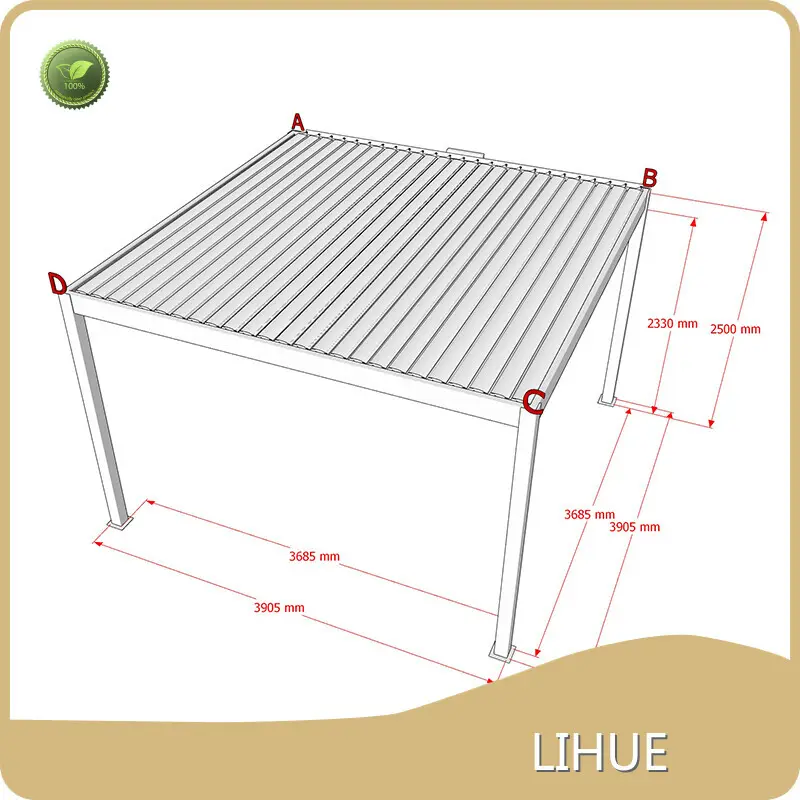 Standard Pergola Measurements by LIHUE 1