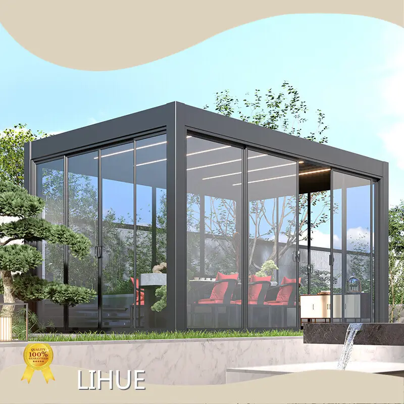 LIHUE Aluminum Pergola with Canopy Modern design 1