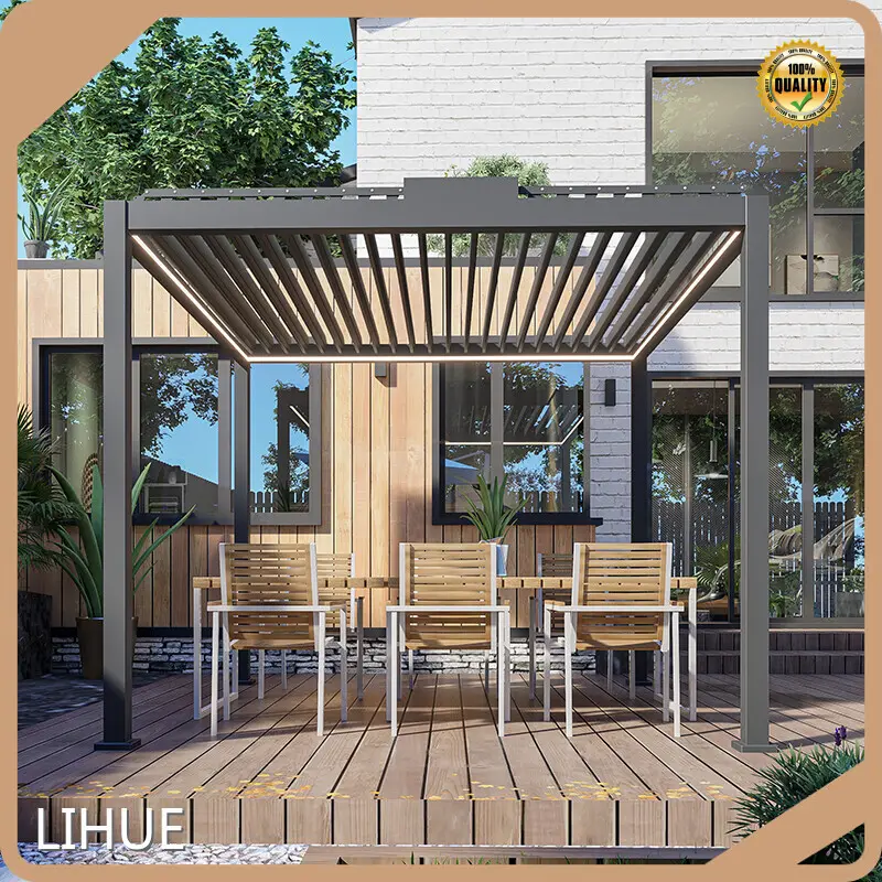 Aluminum Pergola Kits with Adjustable Louvers by LIHUE 1